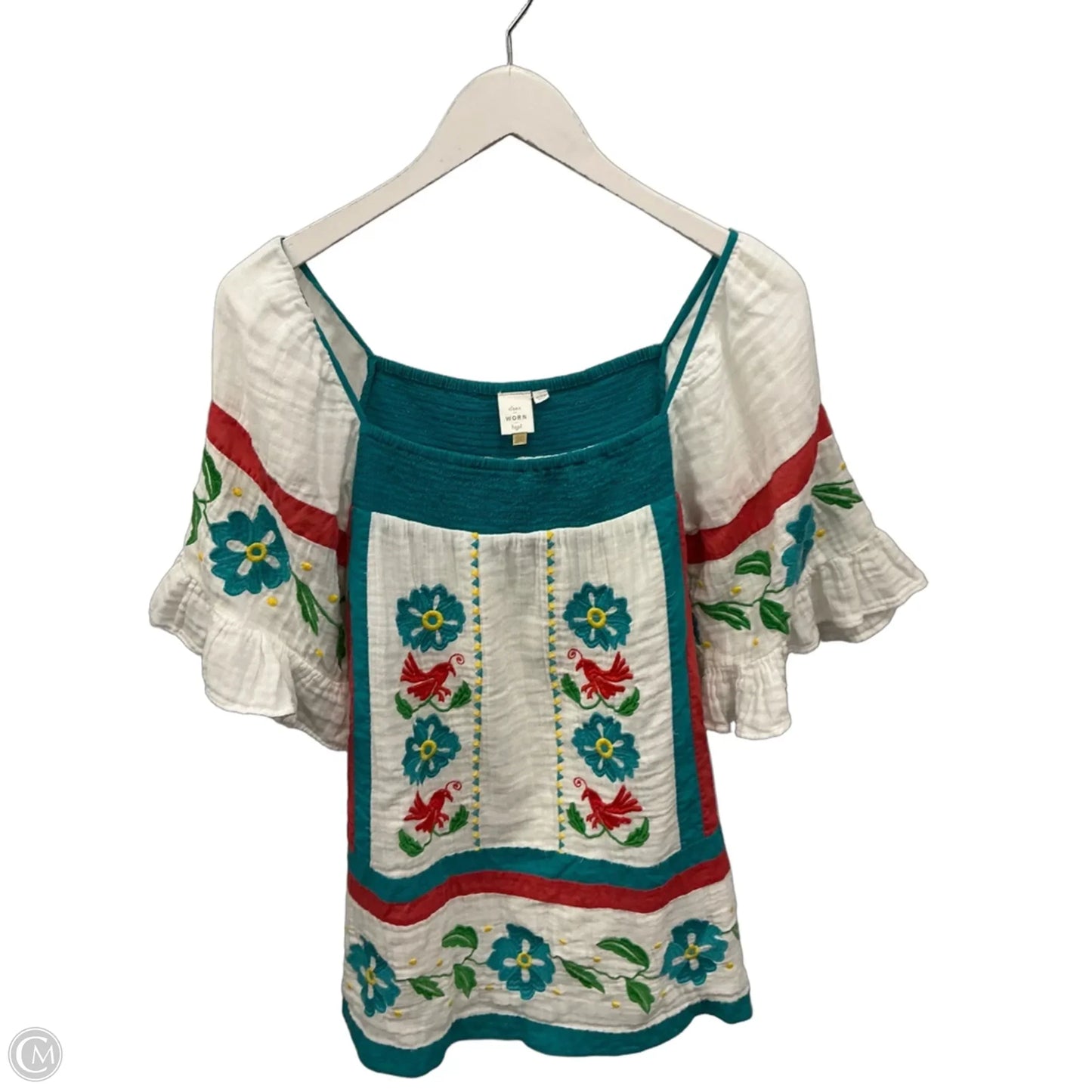 Top Short Sleeve By Clothes Mentor In Teal, Size: M