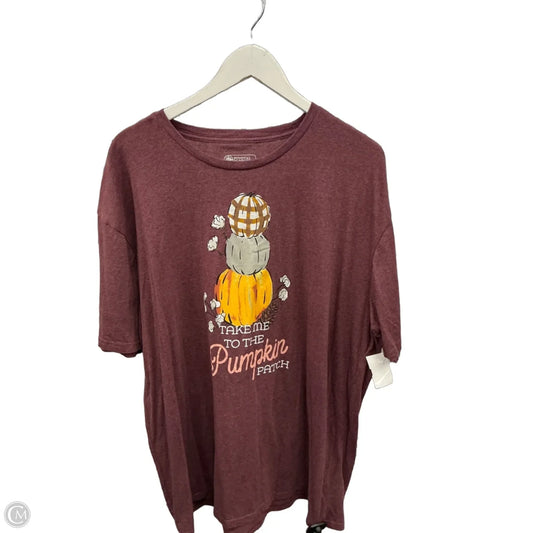 Top Short Sleeve By Clothes Mentor In Purple, Size: 2x