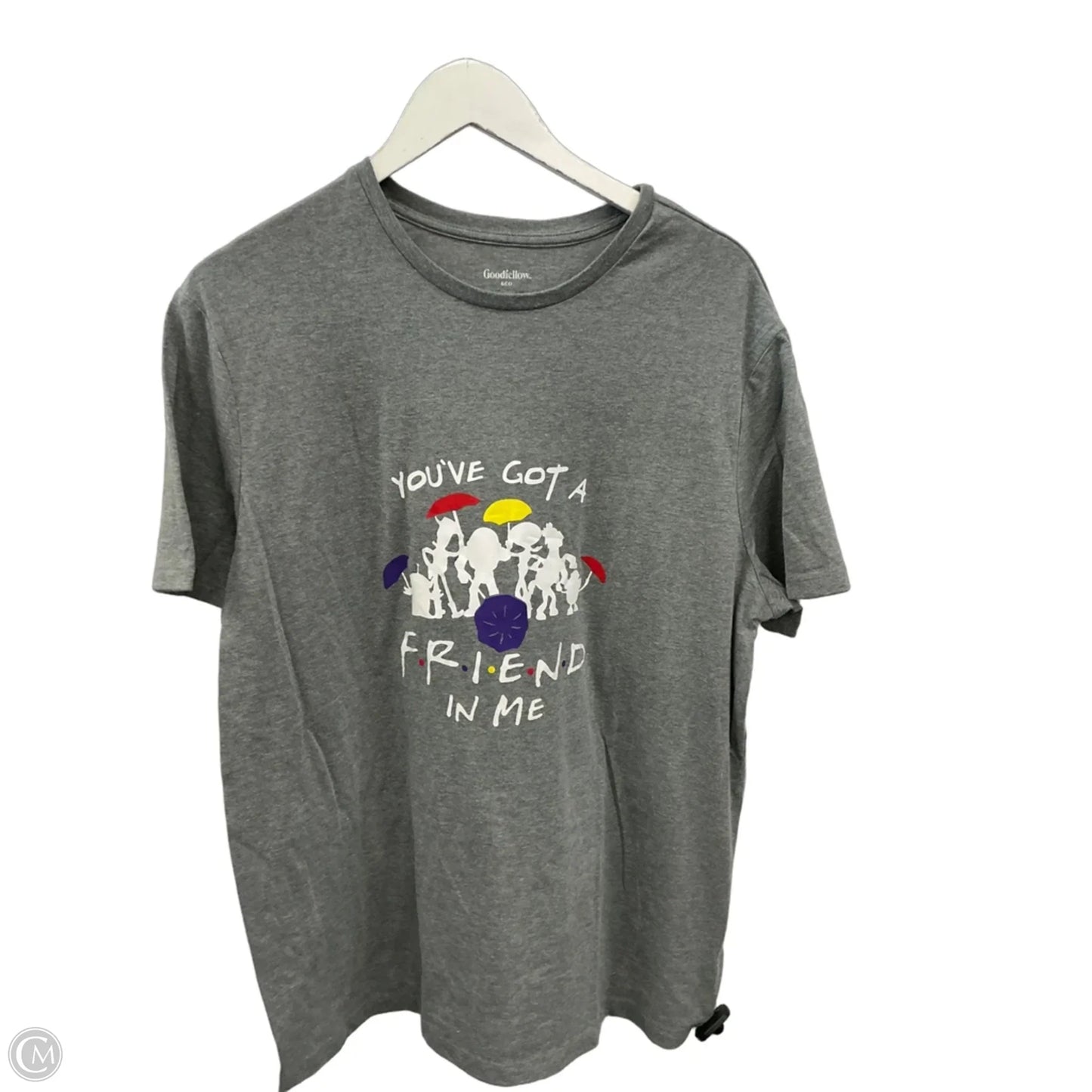Top Short Sleeve By Clothes Mentor In Grey, Size: Xl