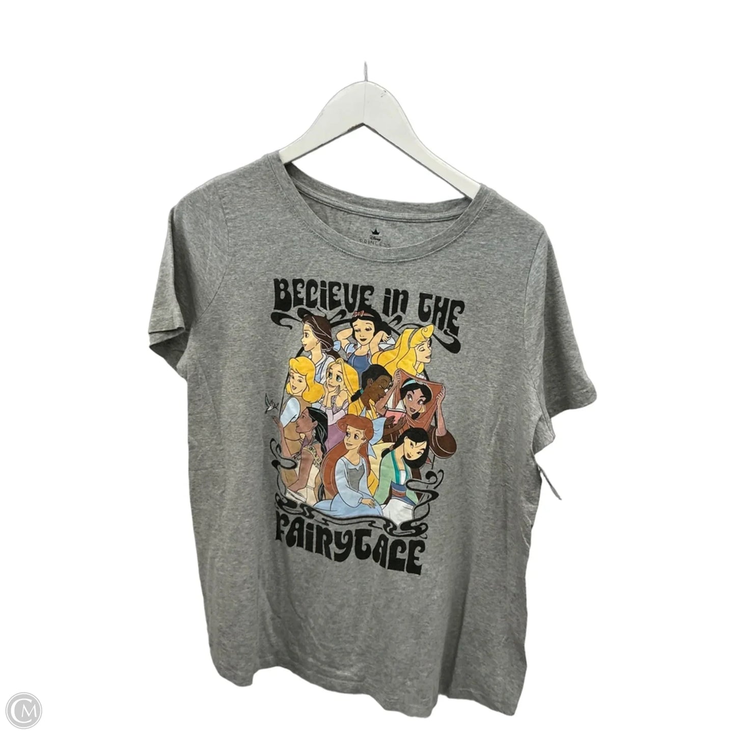 Top Short Sleeve By Disney In Grey, Size: Xl