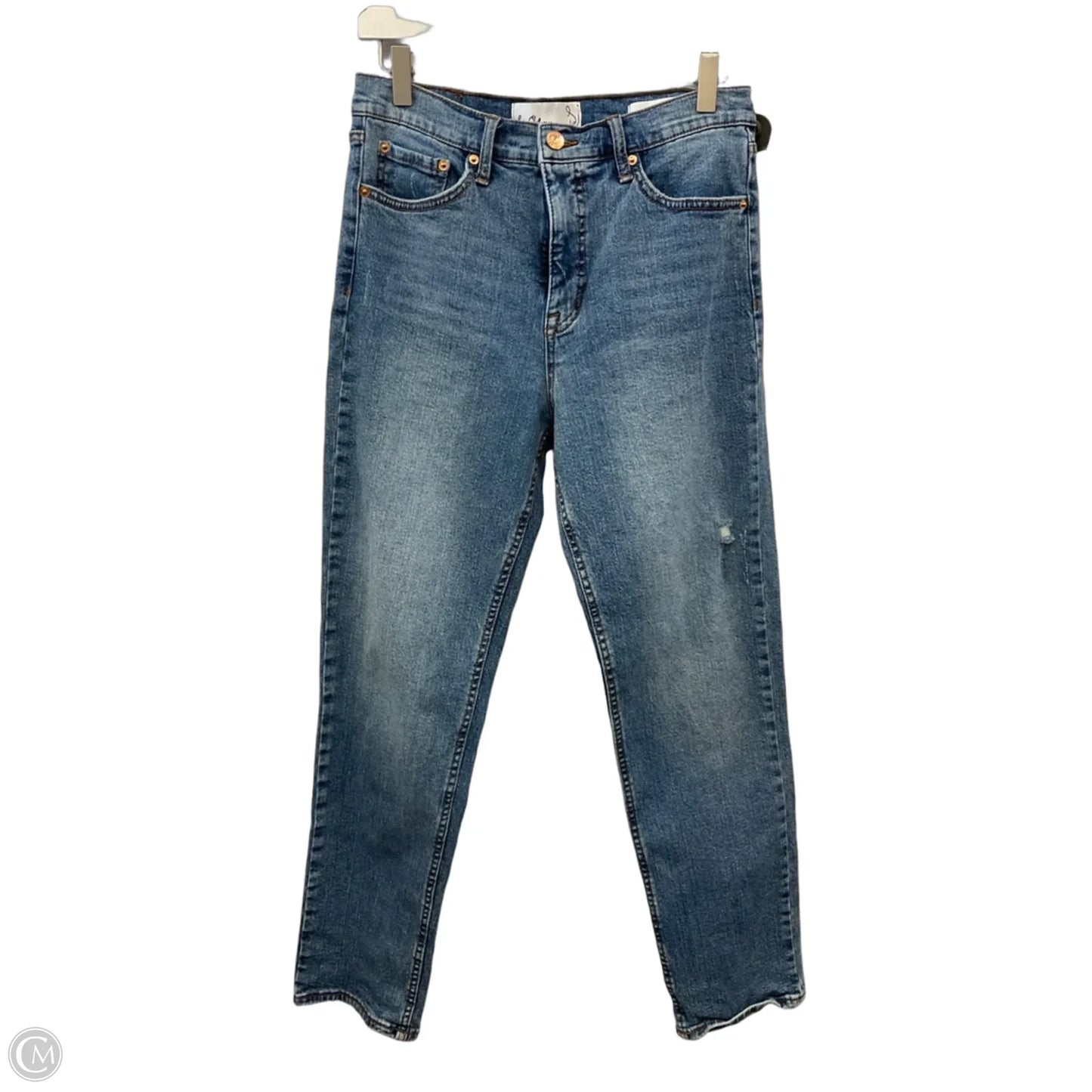 Jeans Straight By Sam Edelman In Blue Denim, Size: 6
