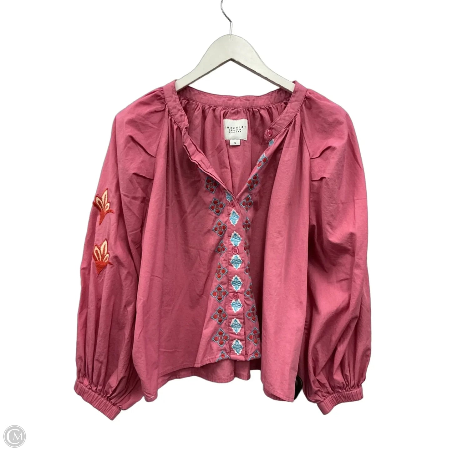 Top 3/4 Sleeve By Clothes Mentor In Pink, Size: S
