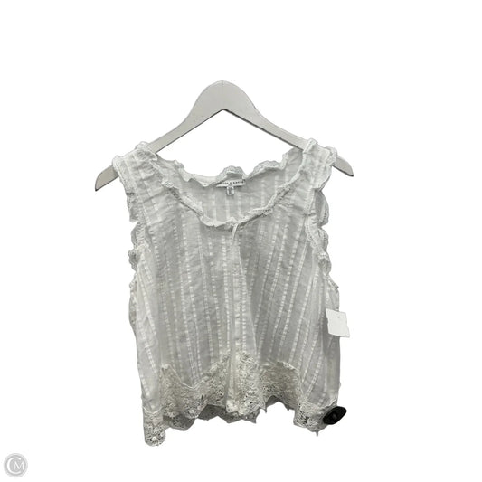 Top Sleeveless By Maison Damelie In White, Size: M