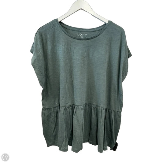 Top Short Sleeve By Loft In Green, Size: Xl