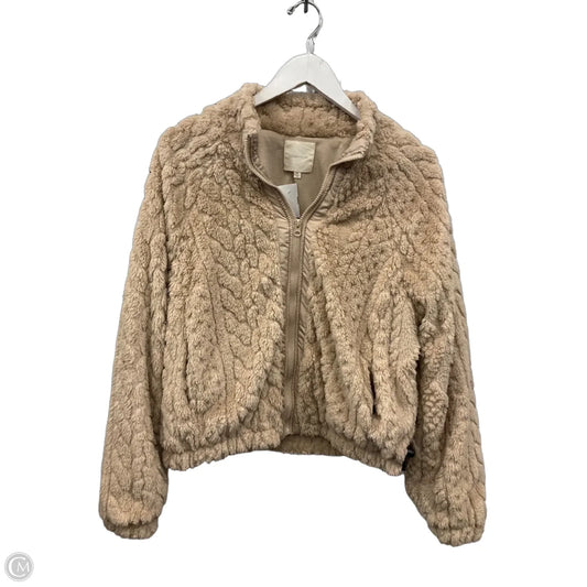 Jacket Faux Fur & Sherpa By Ultra Flirt In Beige, Size: Xl
