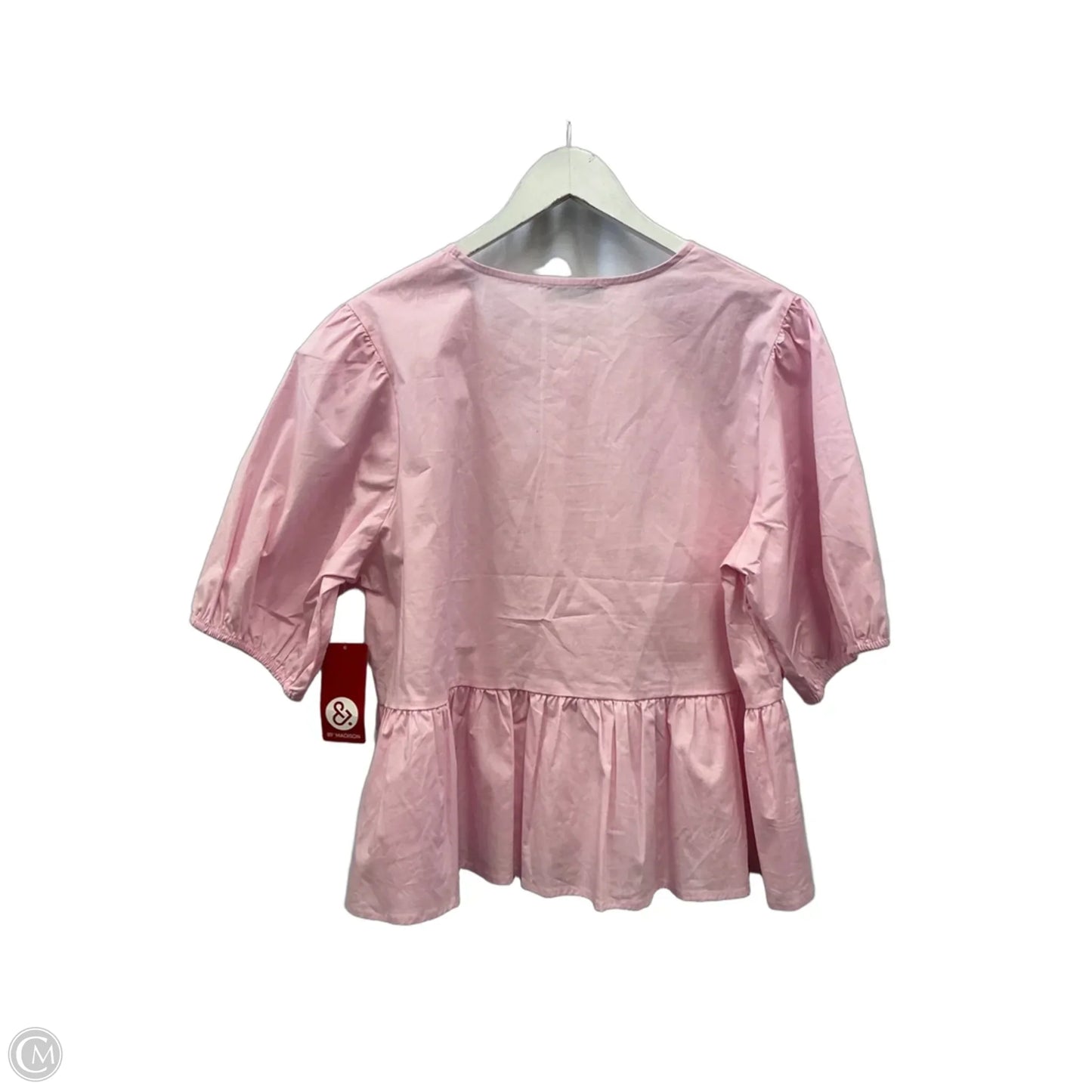 Top Short Sleeve By 89th And Madison In Pink, Size: Xl