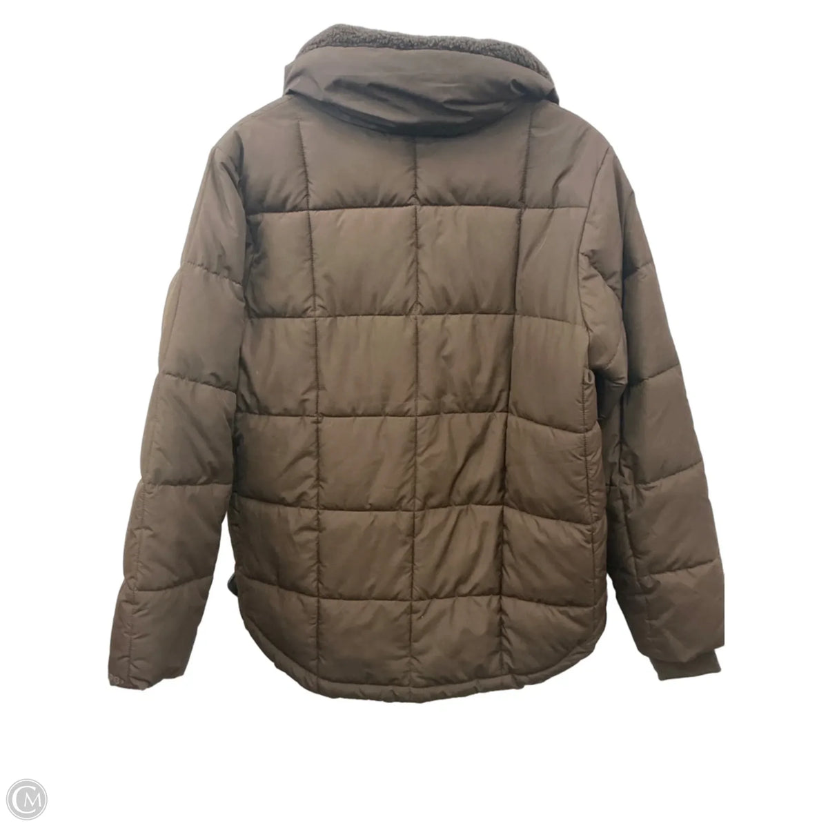 Jacket Puffer & Quilted By Ypb In Brown, Size: L