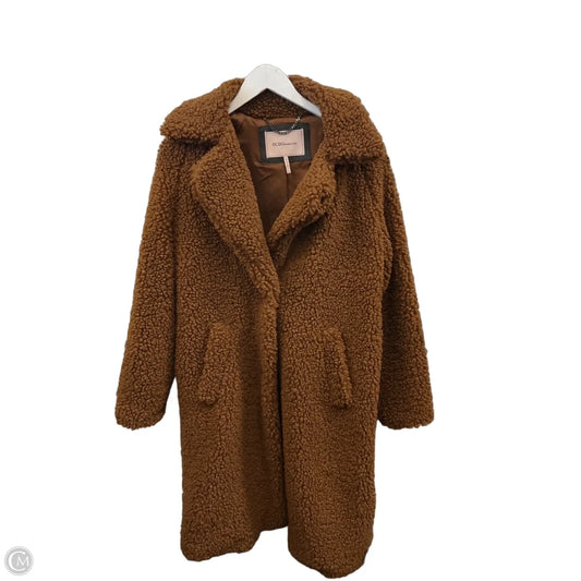 Coat Faux Fur & Sherpa By Bcbgeneration In Brown, Size: M
