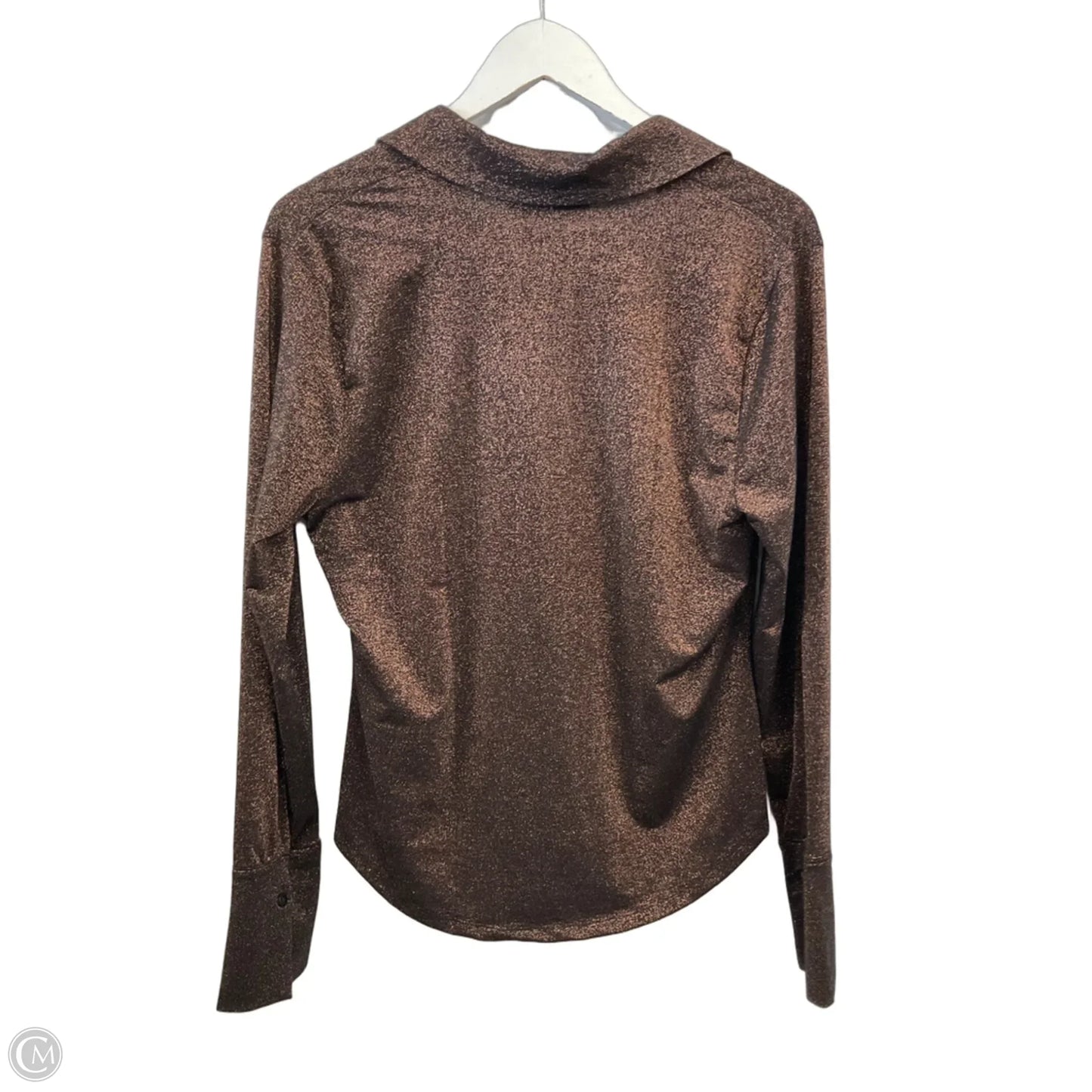 Top Long Sleeve By Abercrombie And Fitch In Bronze, Size: L