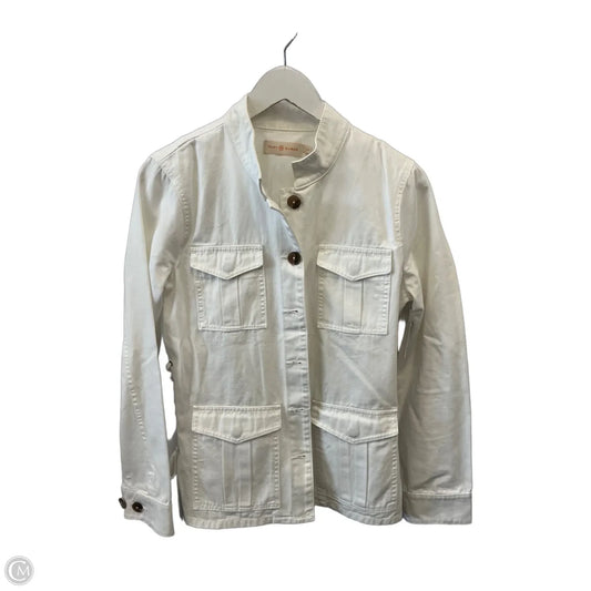 Jacket Designer By Tory Burch In White, Size: L