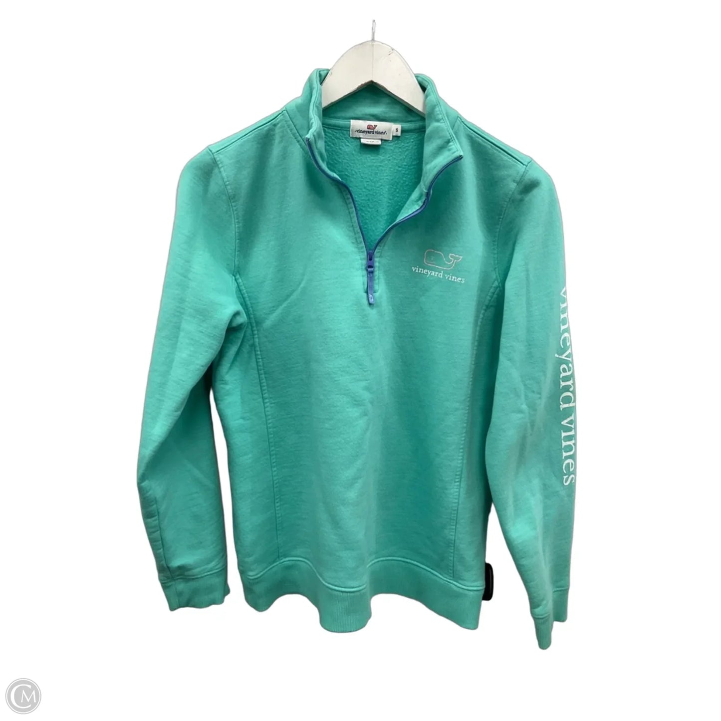 Sweatshirt Collar By Vineyard Vines In Teal, Size: S