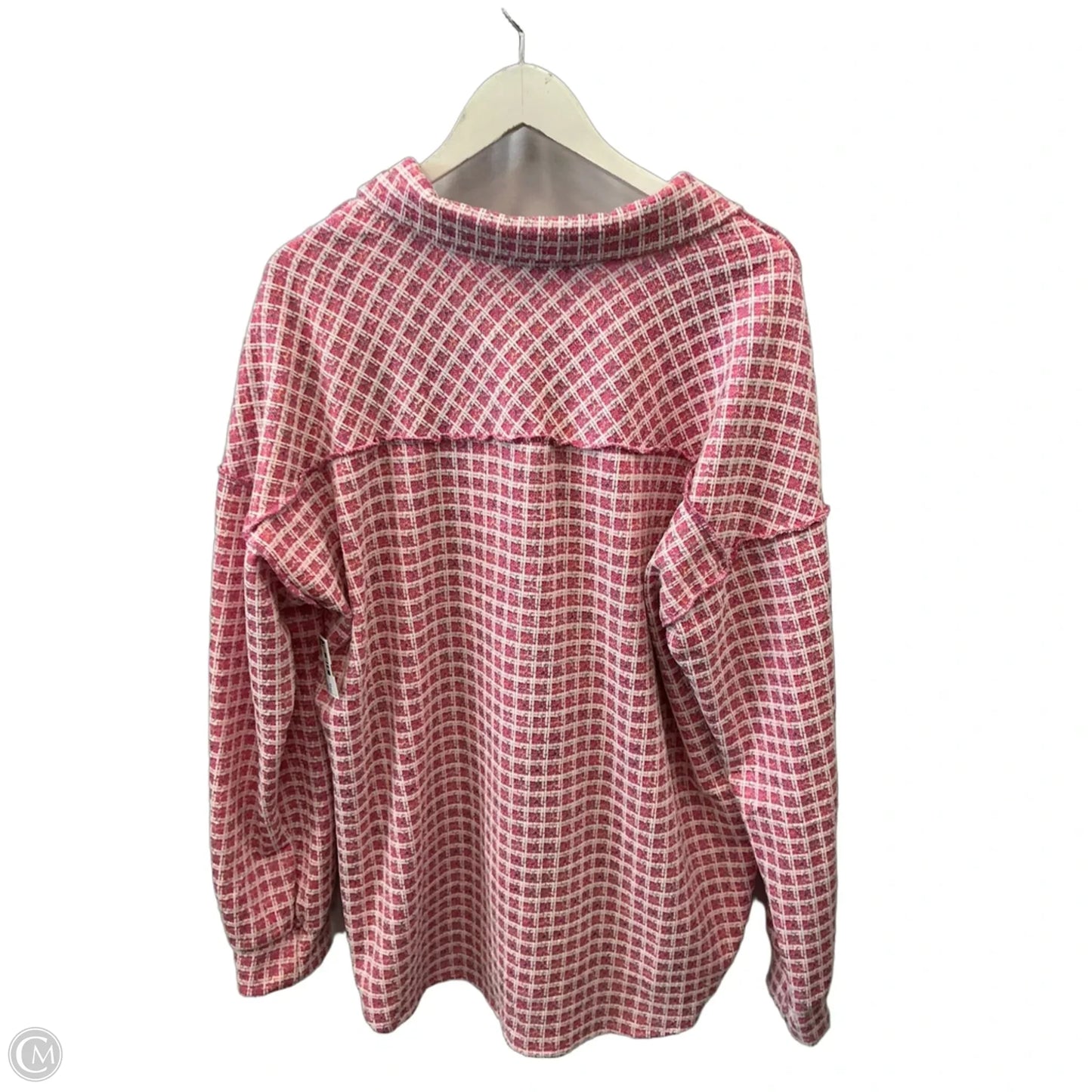 Jacket Shirt By Heimish Usa In Pink, Size: 2x
