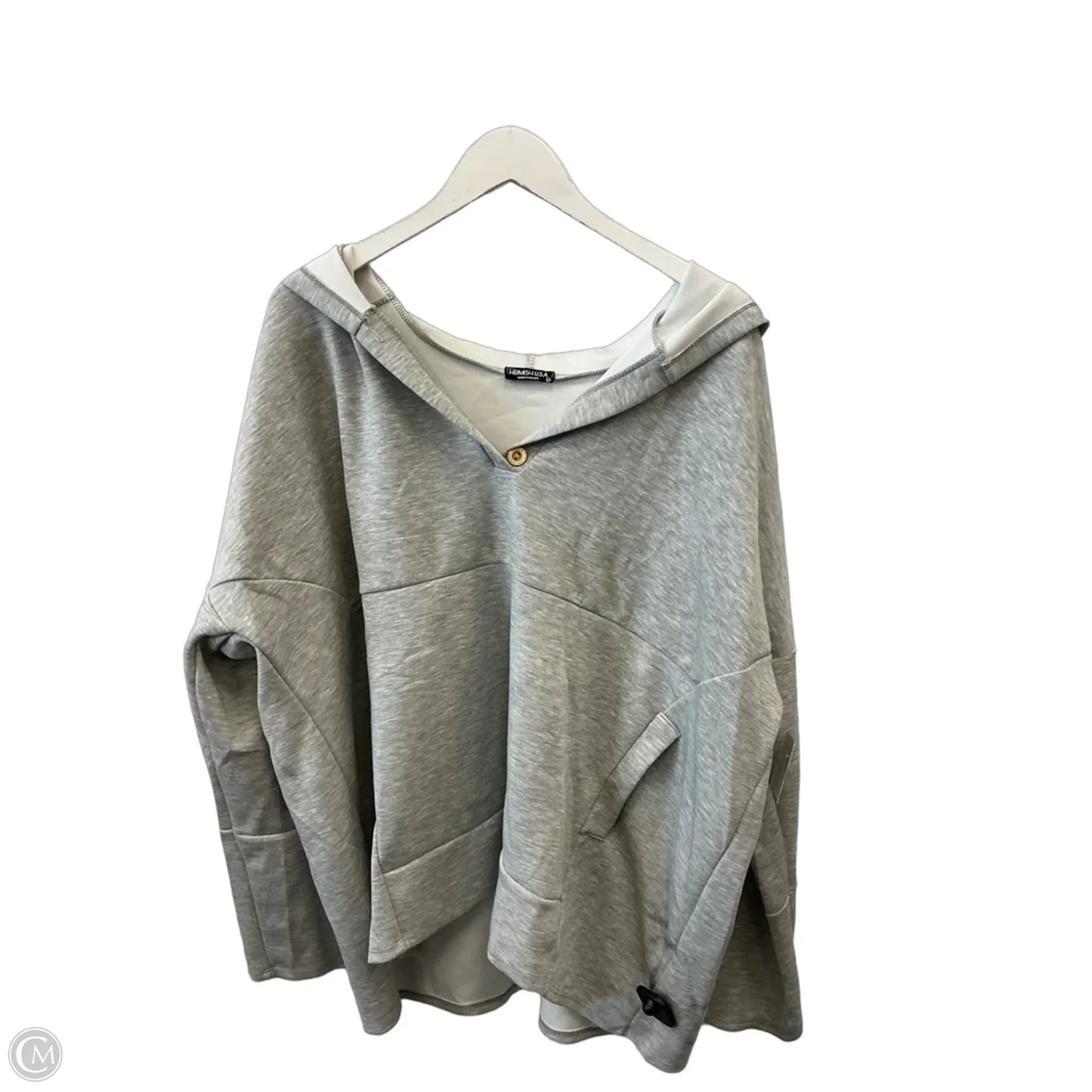 Sweatshirt Hoodie By Heimish Usa In Grey, Size: 2x
