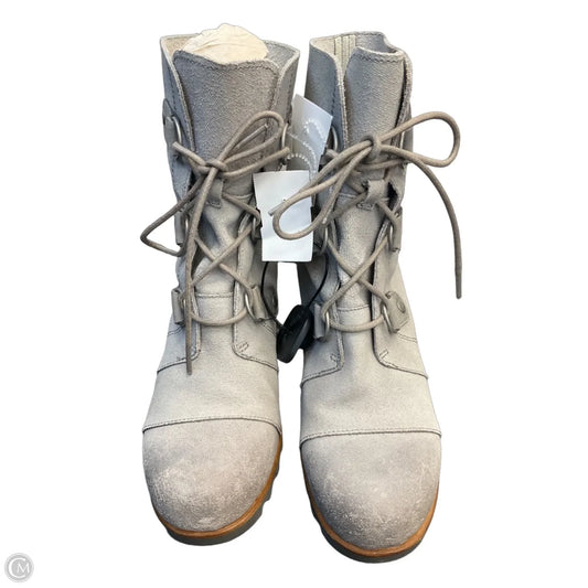 Boots Ankle Heels By Sorel In Grey, Size: 9