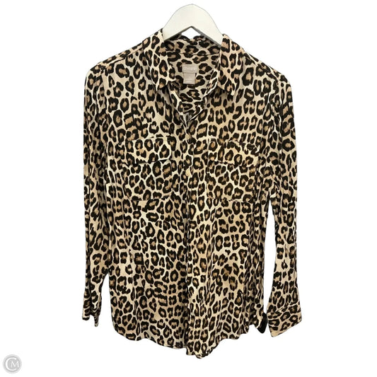 Top Long Sleeve By Chicos In Animal Print, Size: M