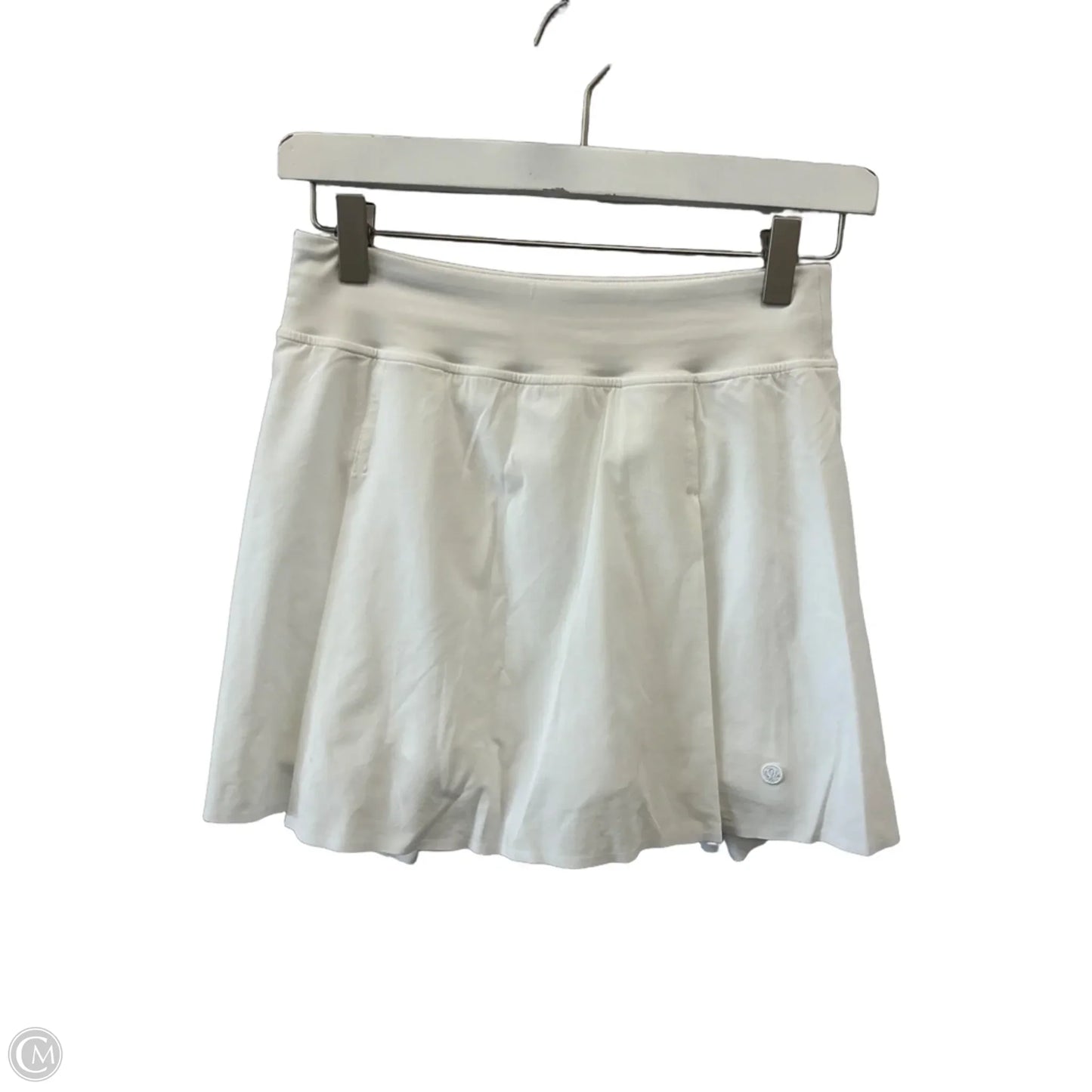 Athletic Skort By Lululemon In White, Size: Xs