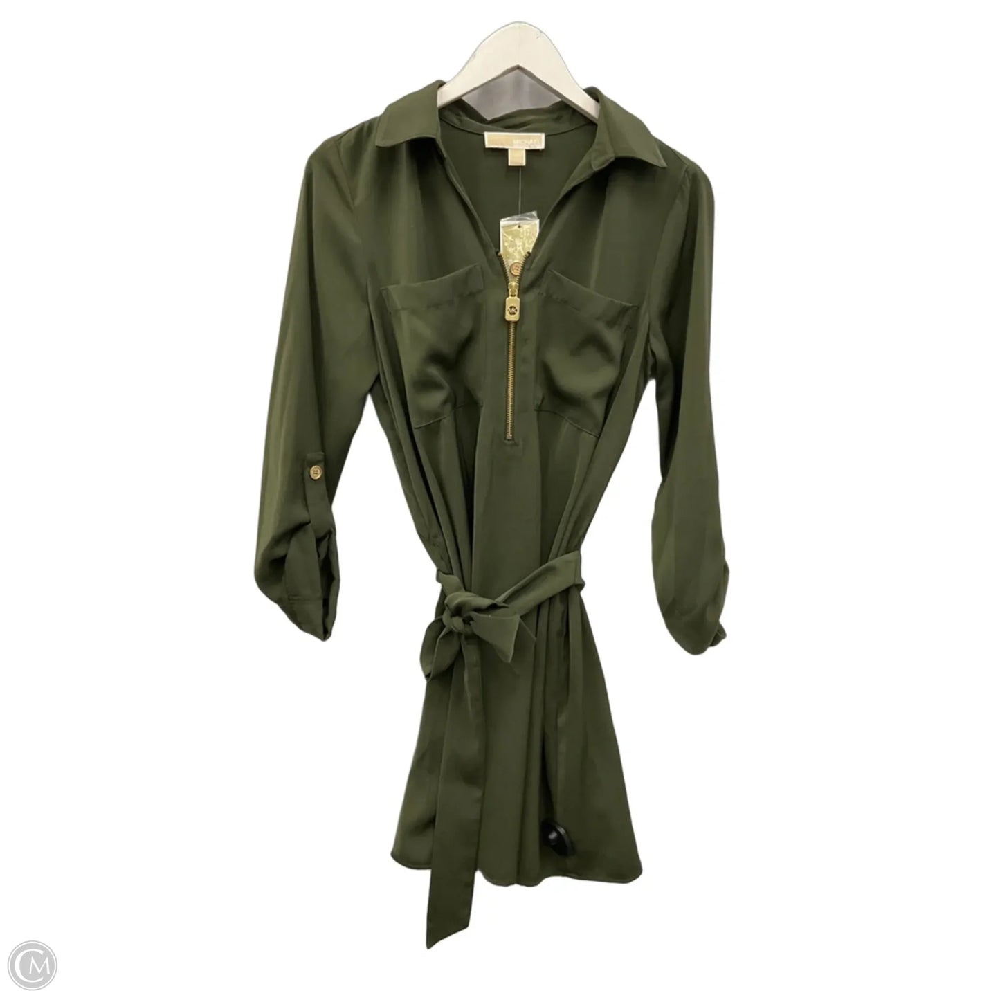 Dress Casual Midi By Michael By Michael Kors In Green, Size: S