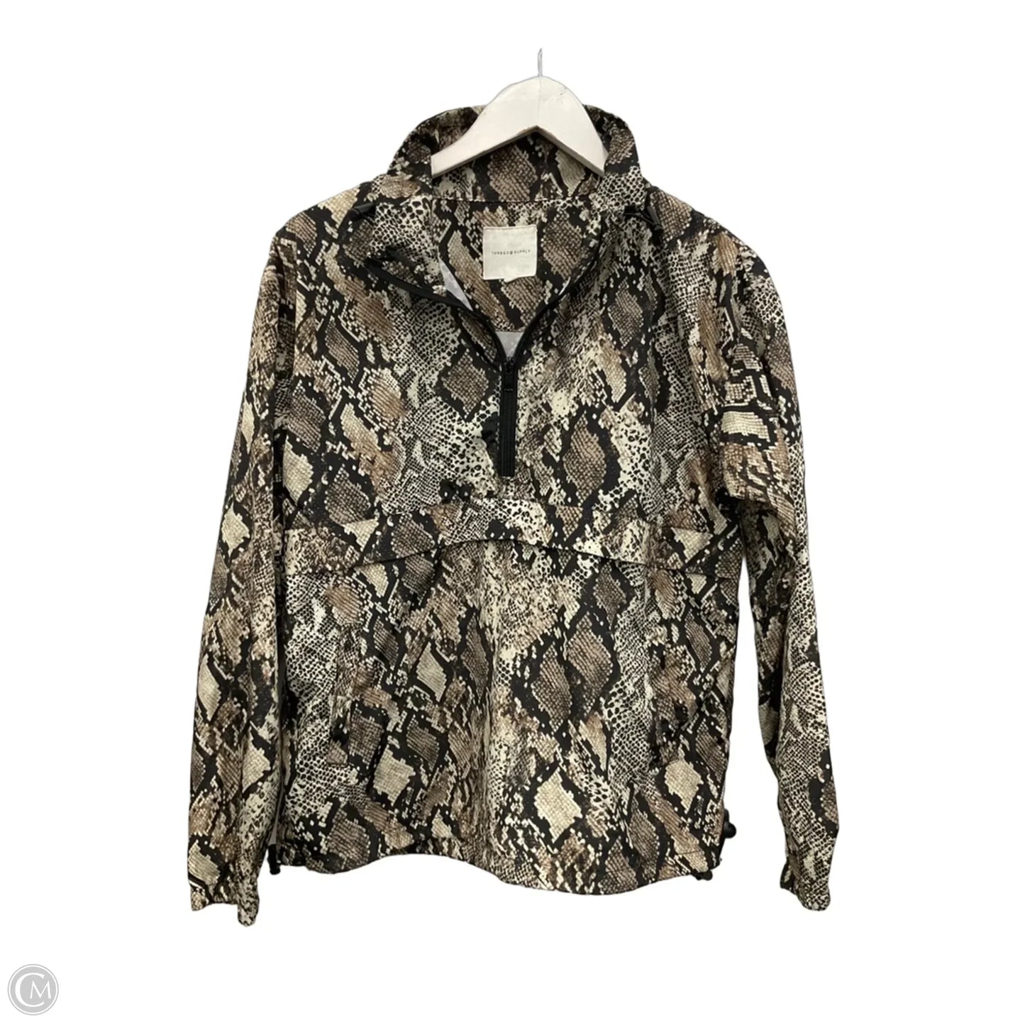 Jacket Windbreaker By Thread And Supply In Snakeskin Print, Size: Xs