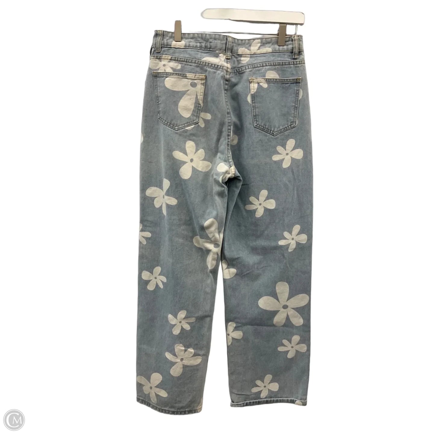 Jeans Wide Leg By Shein In Blue Denim, Size: 12