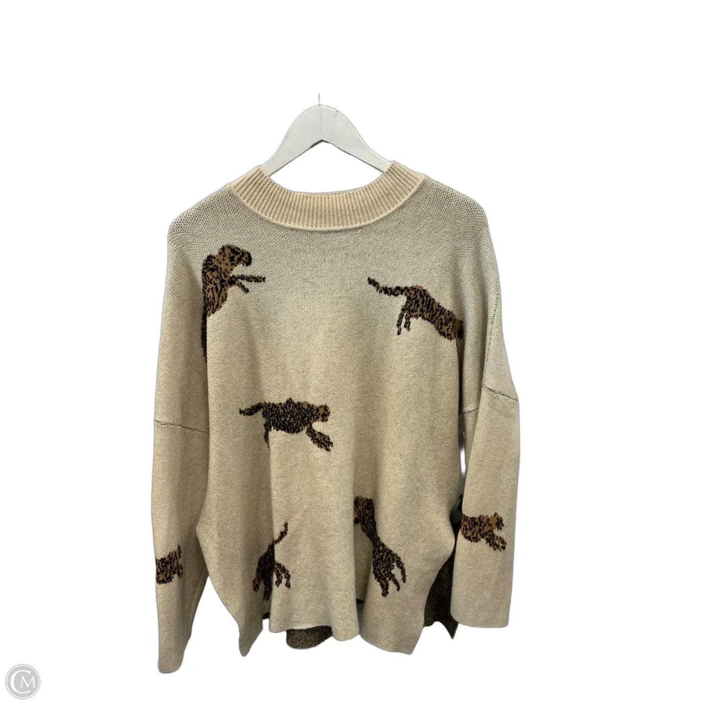 Sweater By Clothes Mentor In Animal Print, Size: Xl