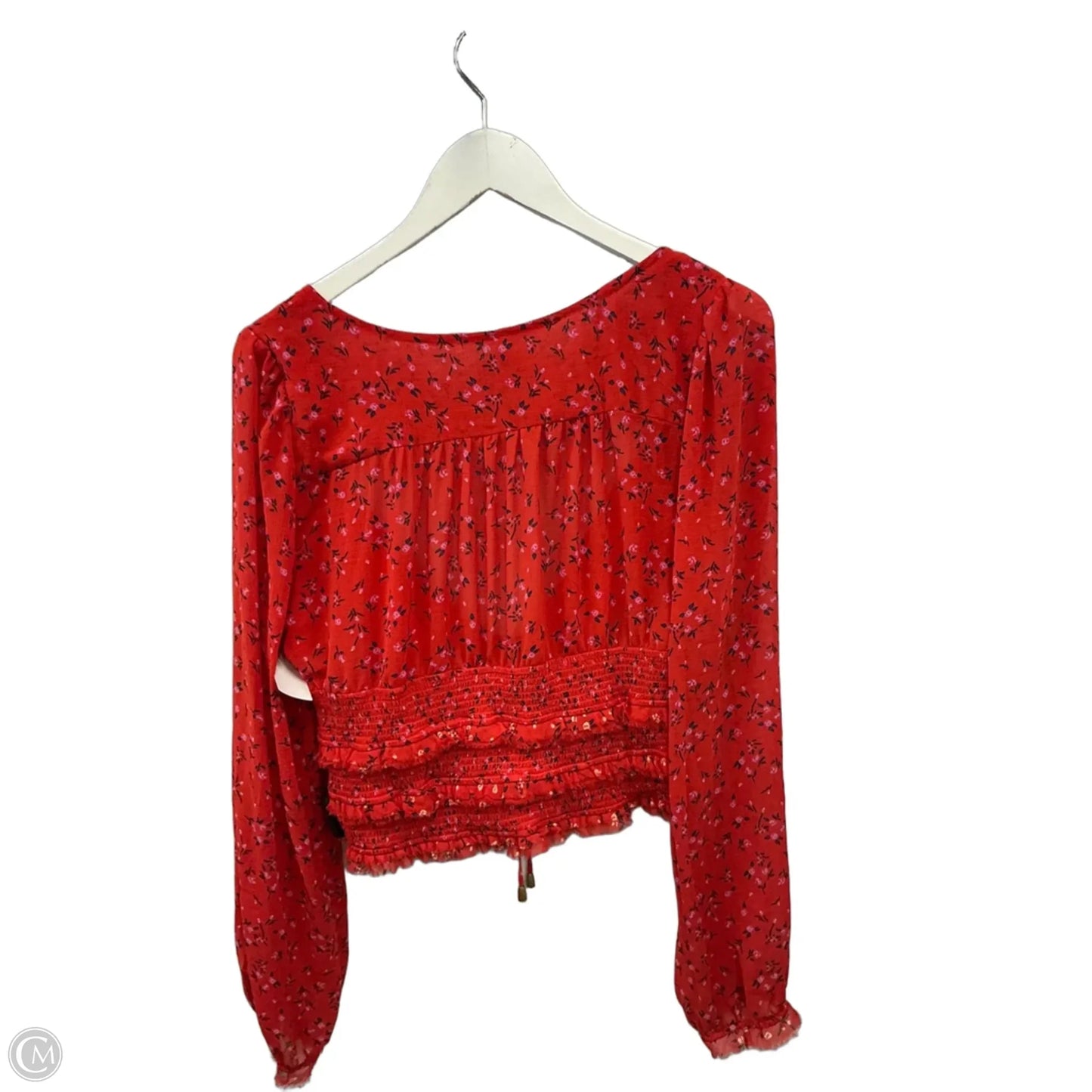 Top Long Sleeve By Free People In Red, Size: L