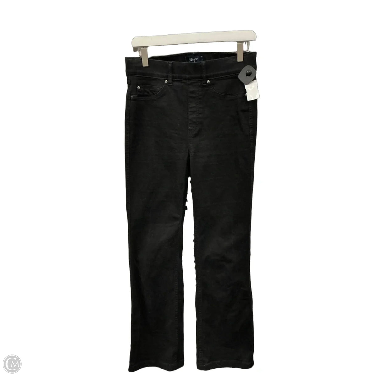 Jeans Boot Cut By Spanx In Black Denim, Size: 8