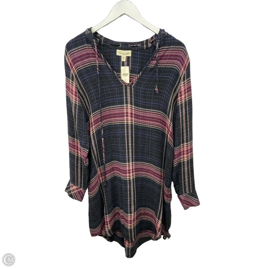 Dress Casual Midi By Anthropologie In Blue & Purple, Size: M