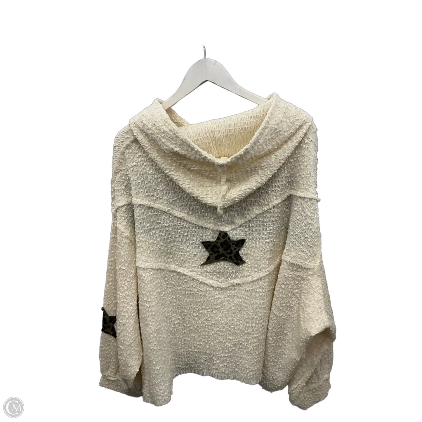 Top Long Sleeve By Pol In White, Size: L