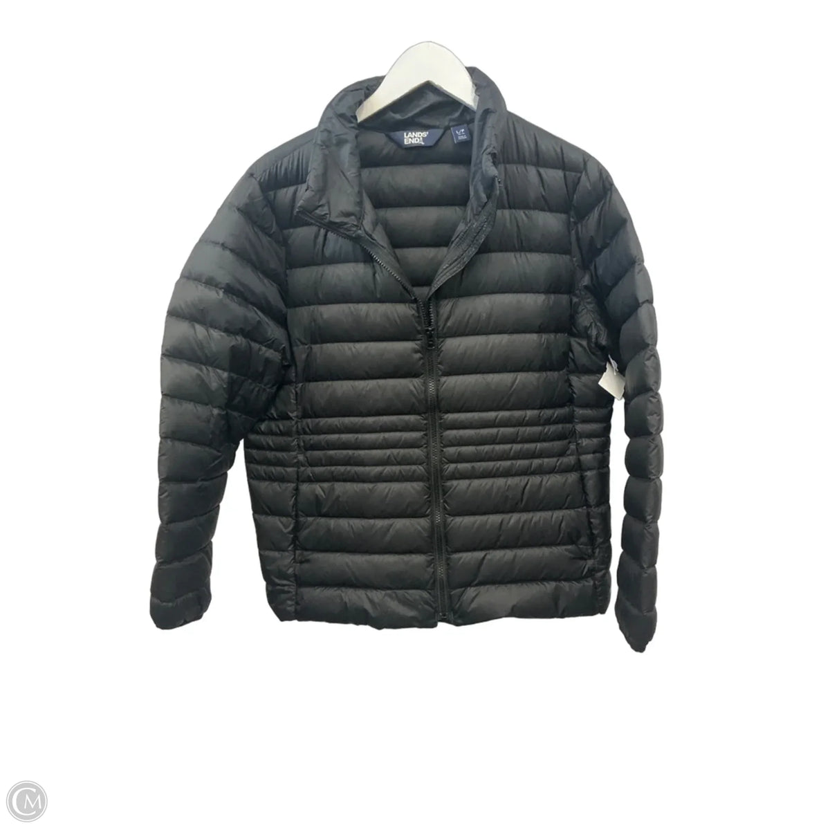 Jacket Puffer & Quilted By Lands End In Black, Size: Lp