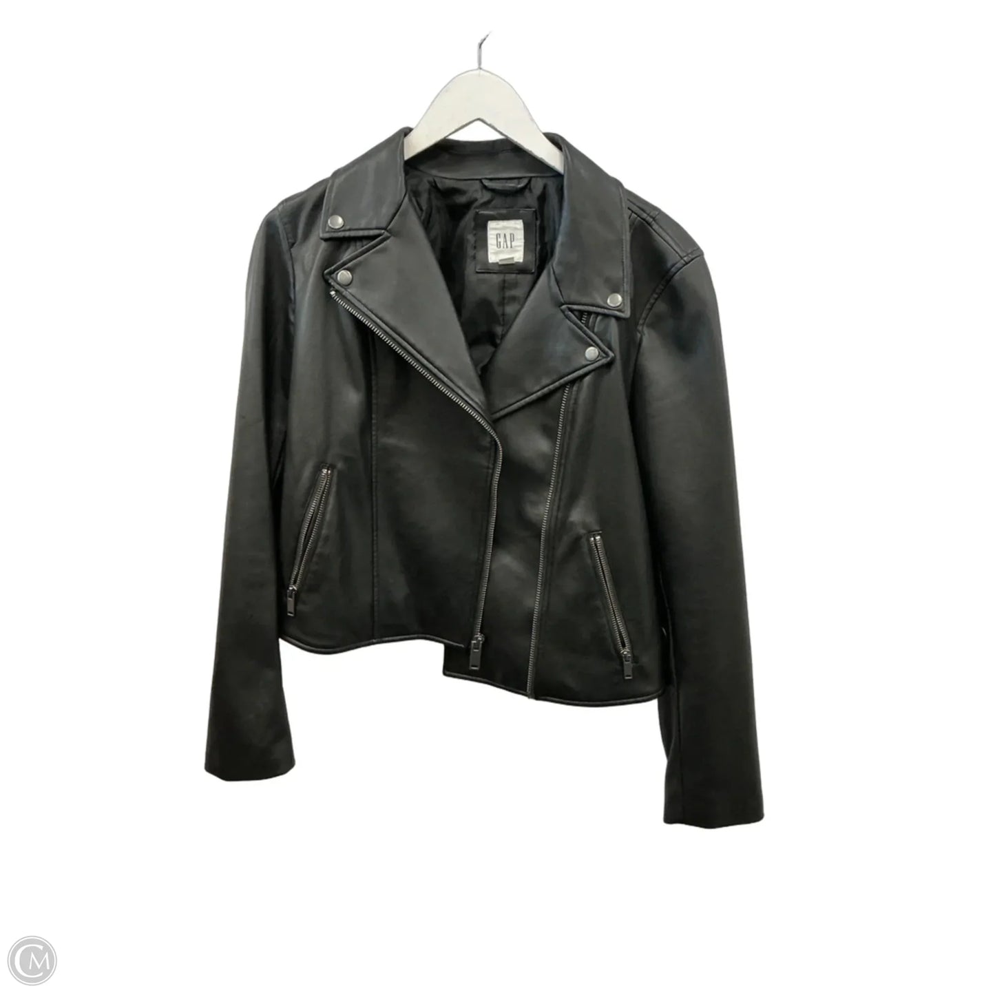 Jacket Moto By Gap In Black, Size: M