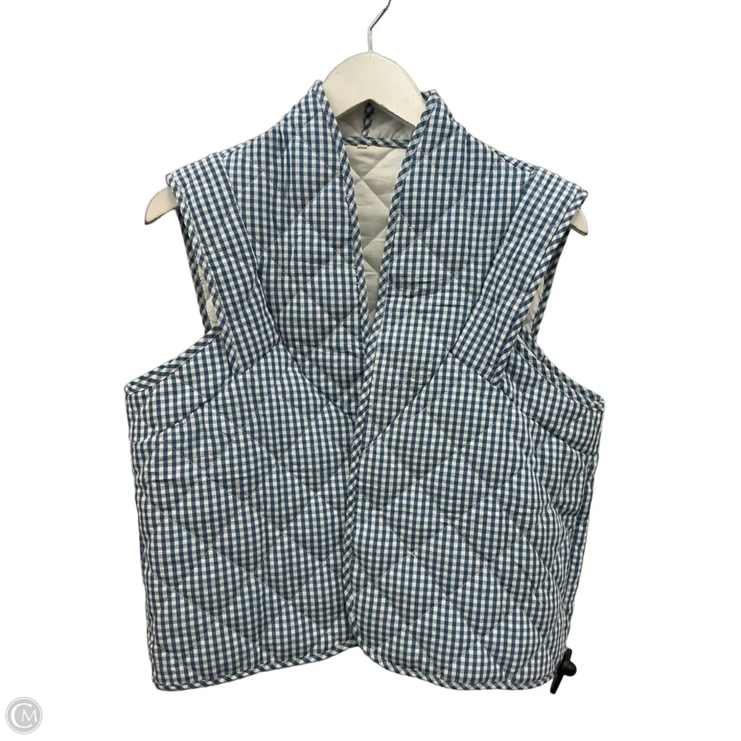 Vest Other By Clothes Mentor In Blue & White, Size: M