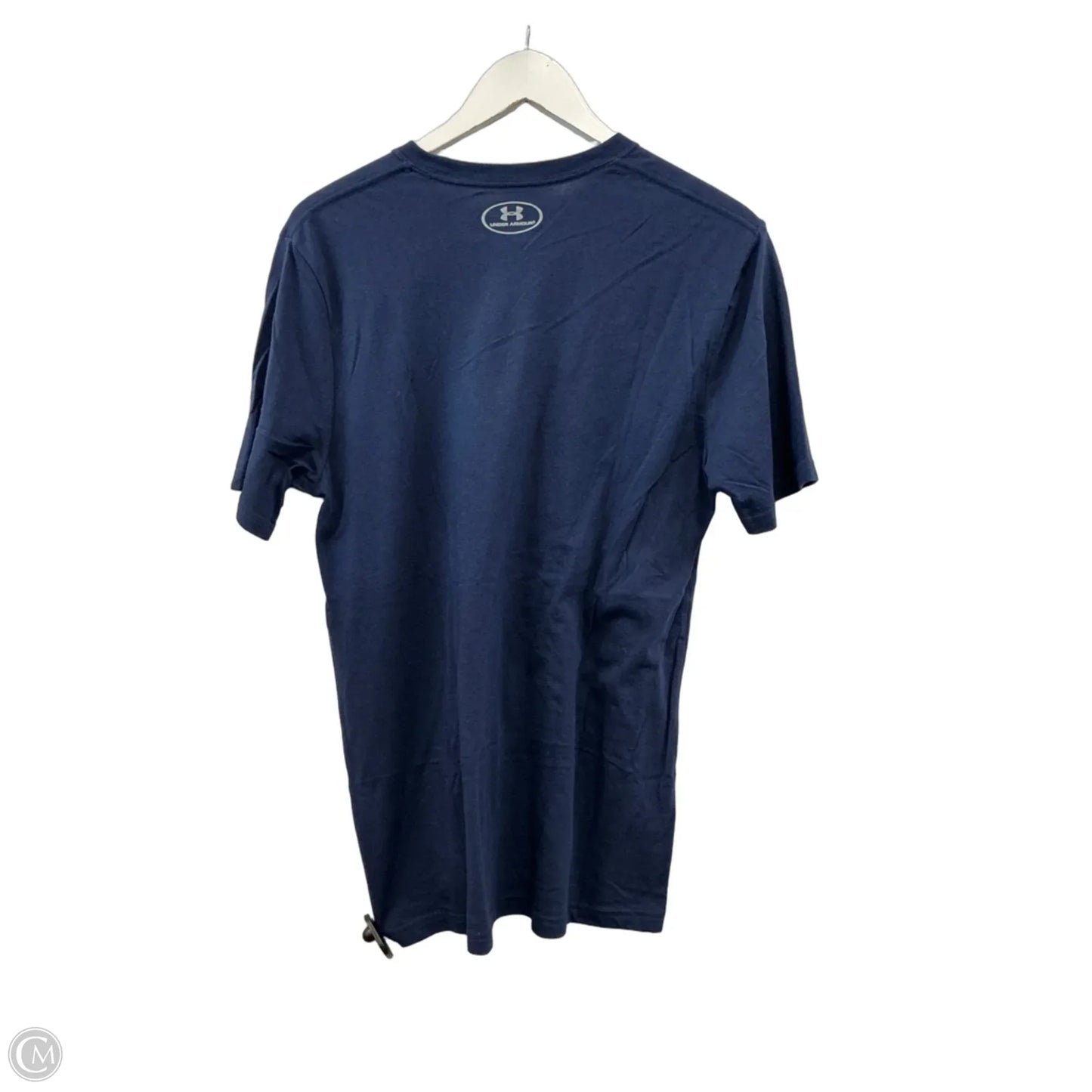 Athletic Top Short Sleeve By Under Armour In Navy, Size: M