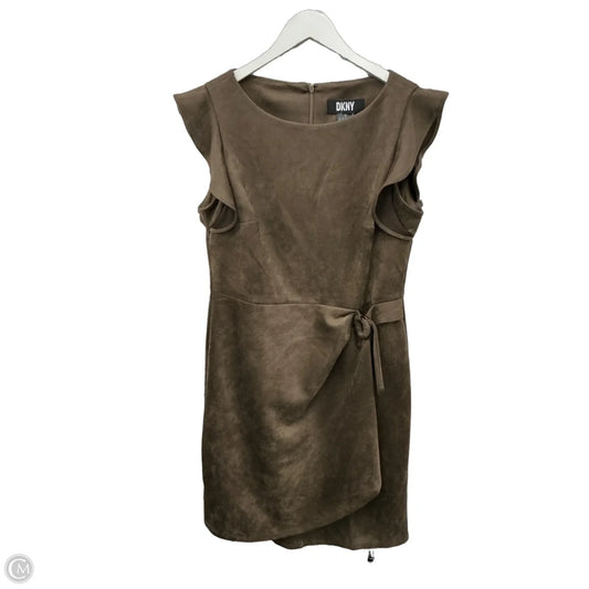 Dress Casual Midi By Dkny In Brown, Size: M