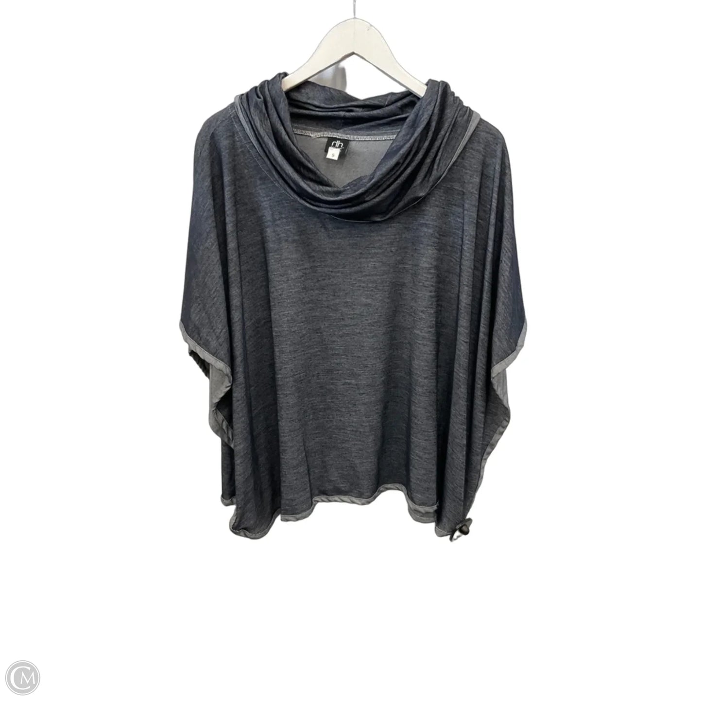Poncho By Clothes Mentor In Blue, Size: S