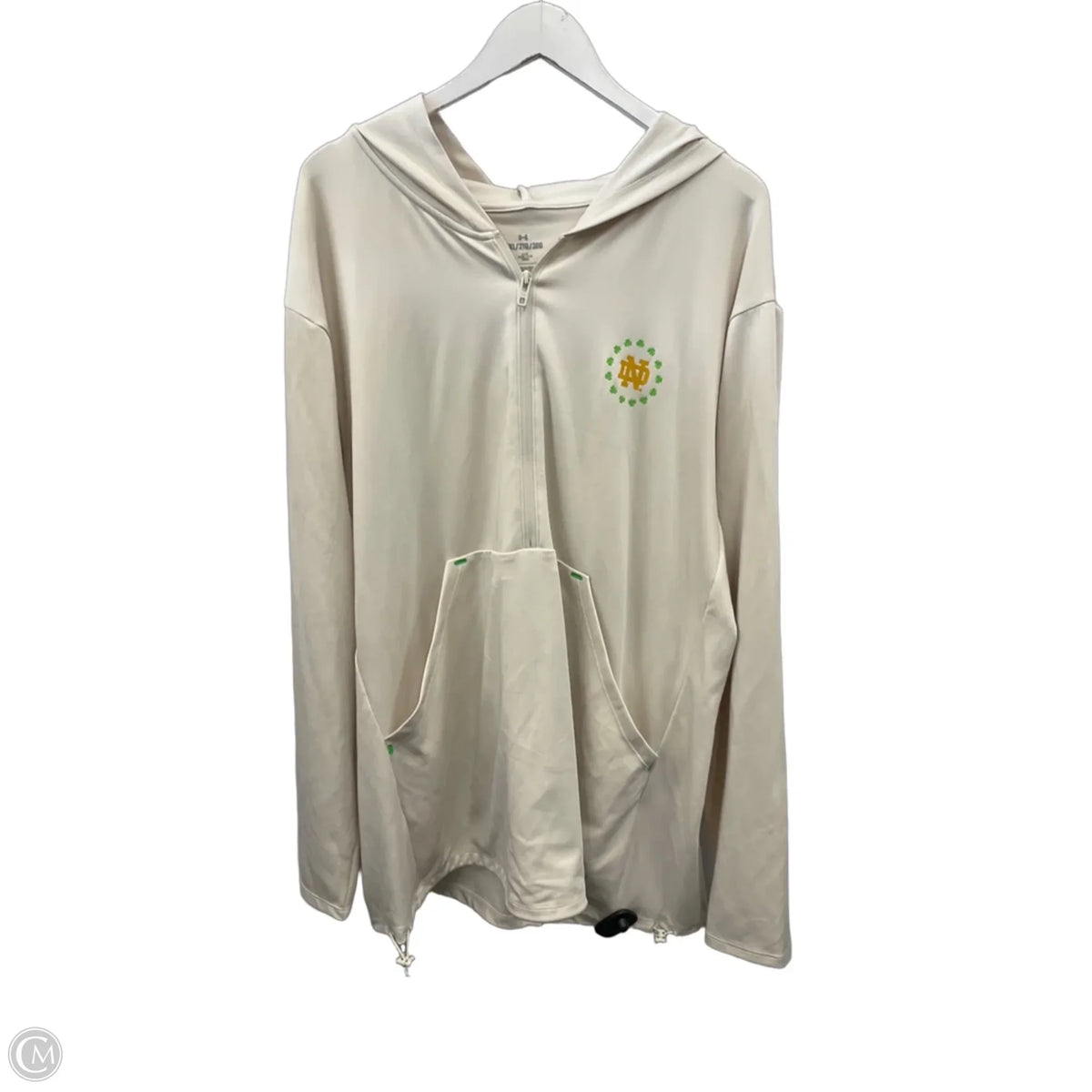 Athletic Jacket By Under Armour In Cream, Size: 3x