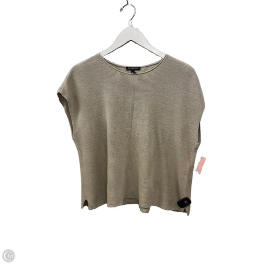 Top Short Sleeve By Eileen Fisher In Tan, Size: Mp