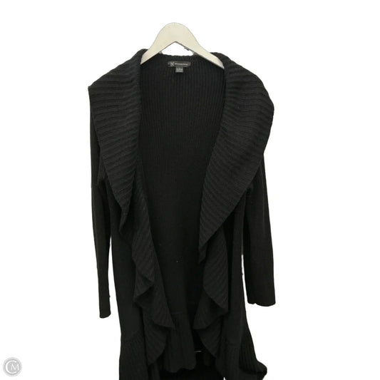 Sweater Cardigan By Inc In Black, Size: L