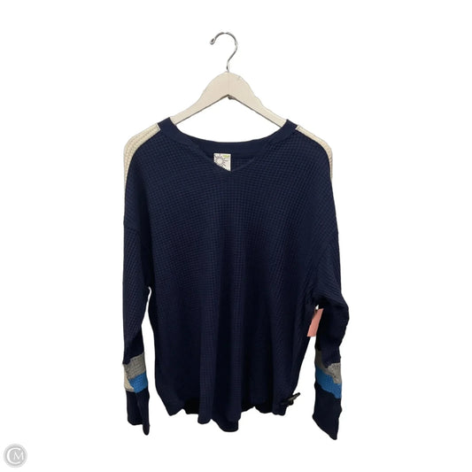 Top Long Sleeve By Aerie In Navy, Size: M