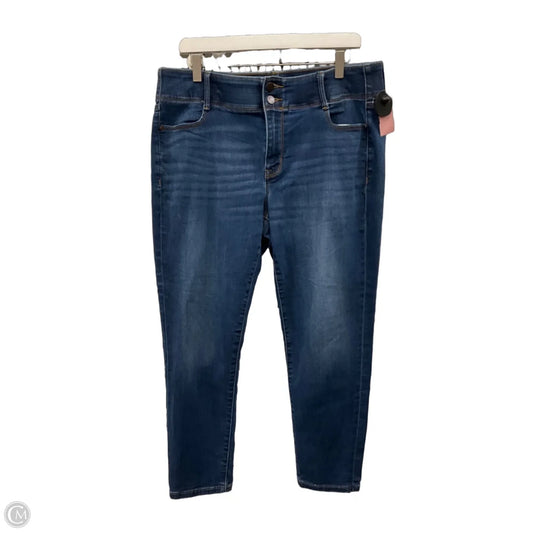 Jeans Skinny By Apt 9 In Blue Denim, Size: 16