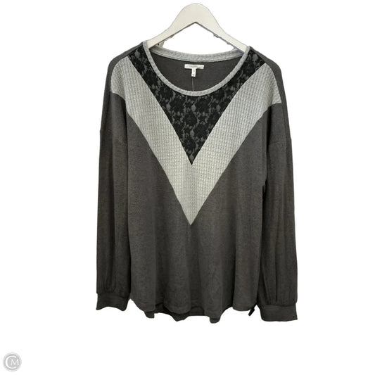 Top Long Sleeve By Maurices In Grey, Size: Xl