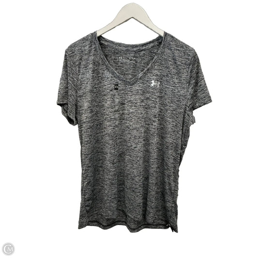 Athletic Top Short Sleeve By Under Armour In Black, Size: Xl