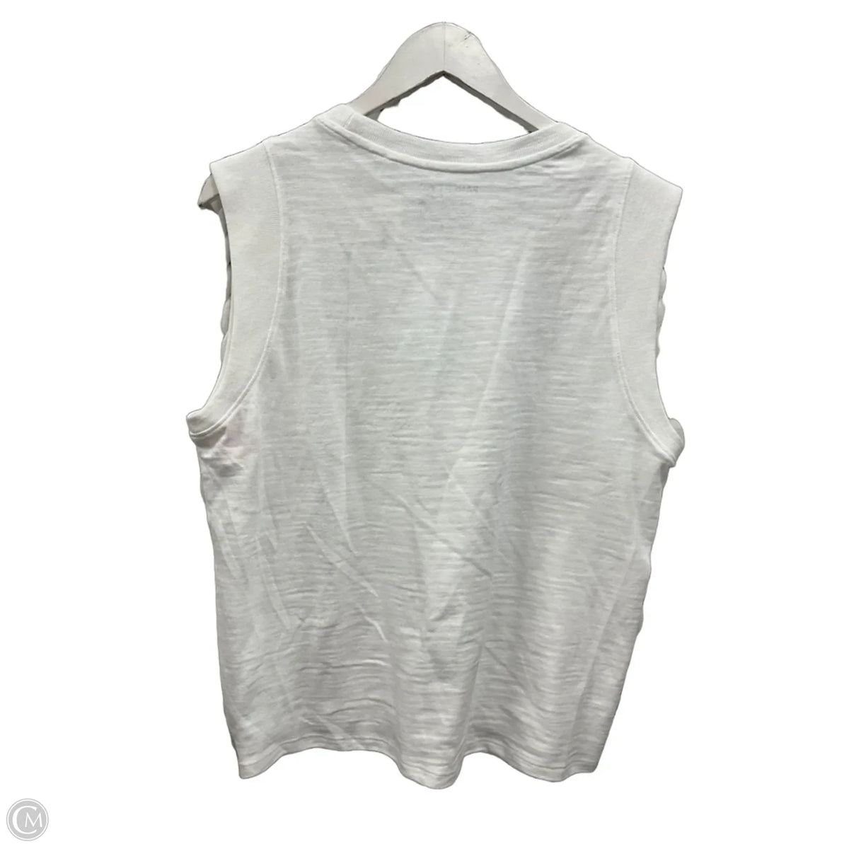Top Sleeveless By Faherty In White, Size: L