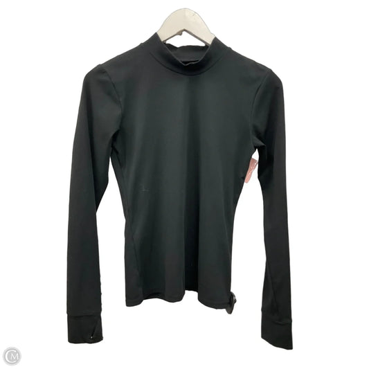 Athletic Top Long Sleeve Collar By Senita In Black, Size: S