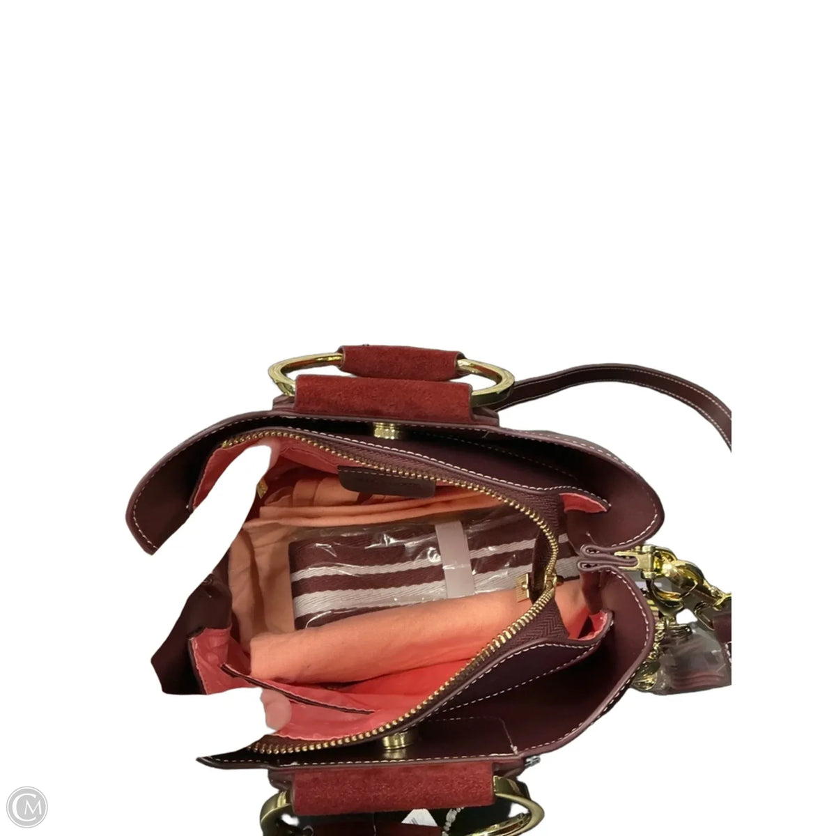 Handbag Leather By Clothes Mentor, Size: Medium