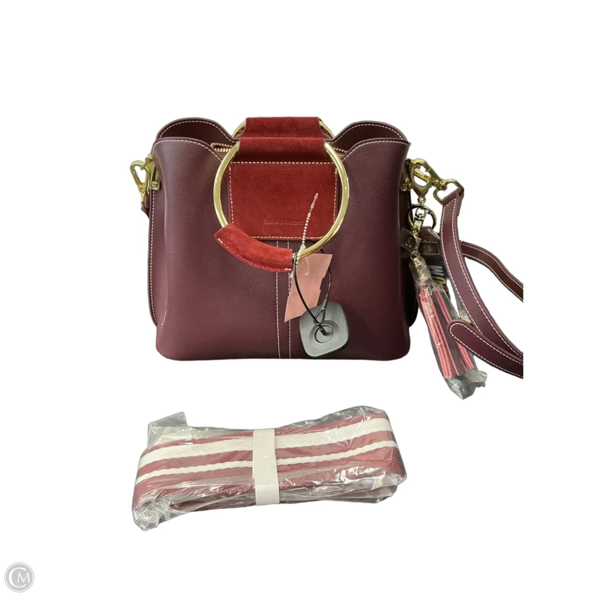 Handbag Leather By Clothes Mentor, Size: Medium