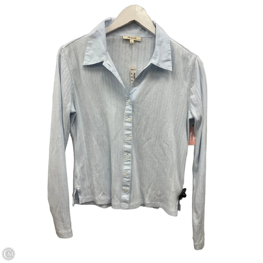 Top Long Sleeve By Madewell In Blue, Size: L