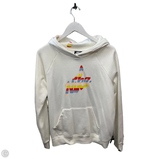 Athletic Sweatshirt Hoodie By Nike Apparel In White, Size: M