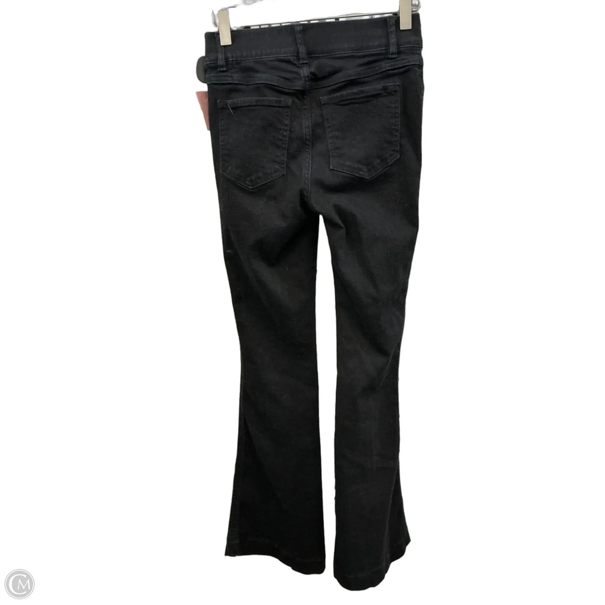 Jeans Flared By Spanx In Black Denim, Size: 0