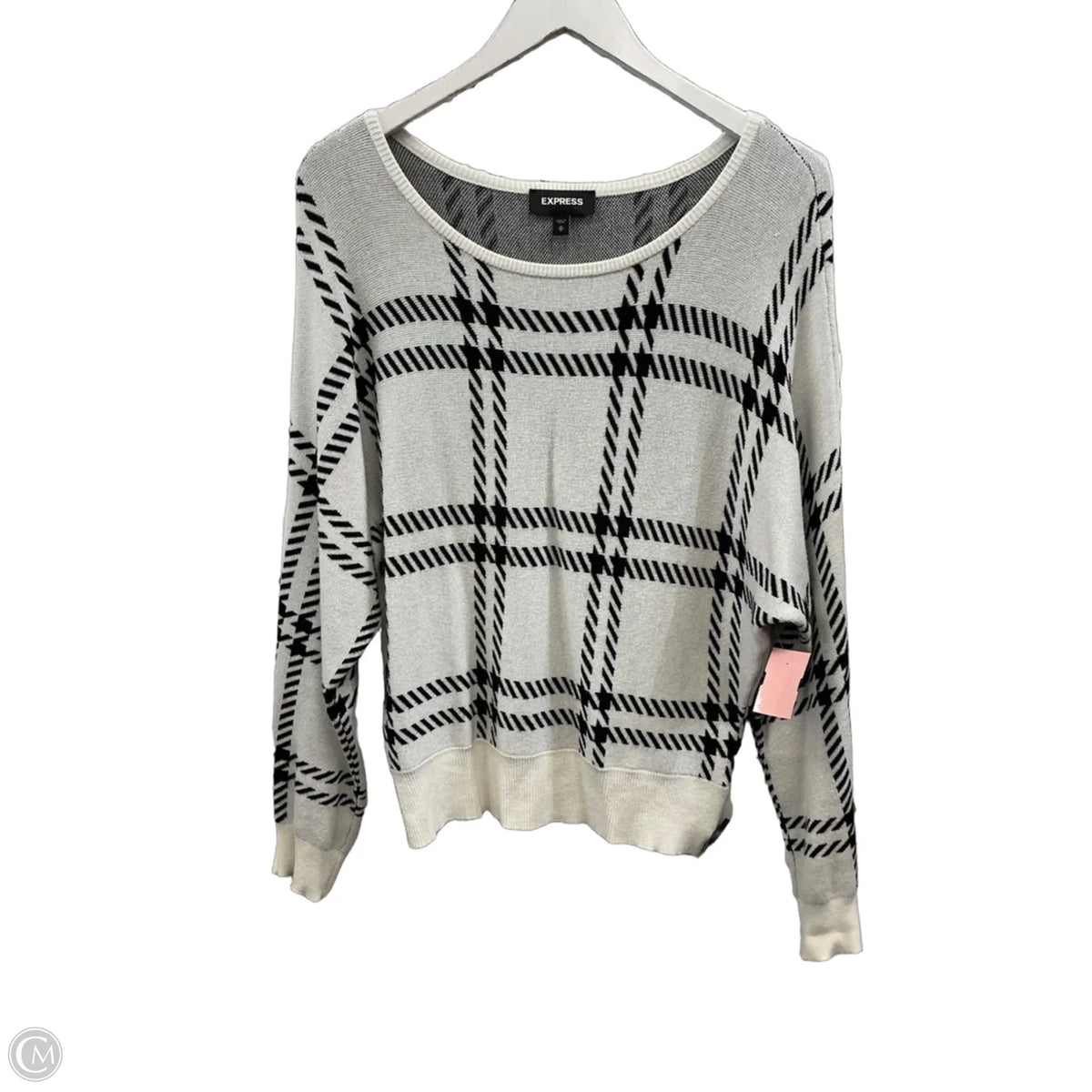 Sweater By Express In Black & White, Size: M