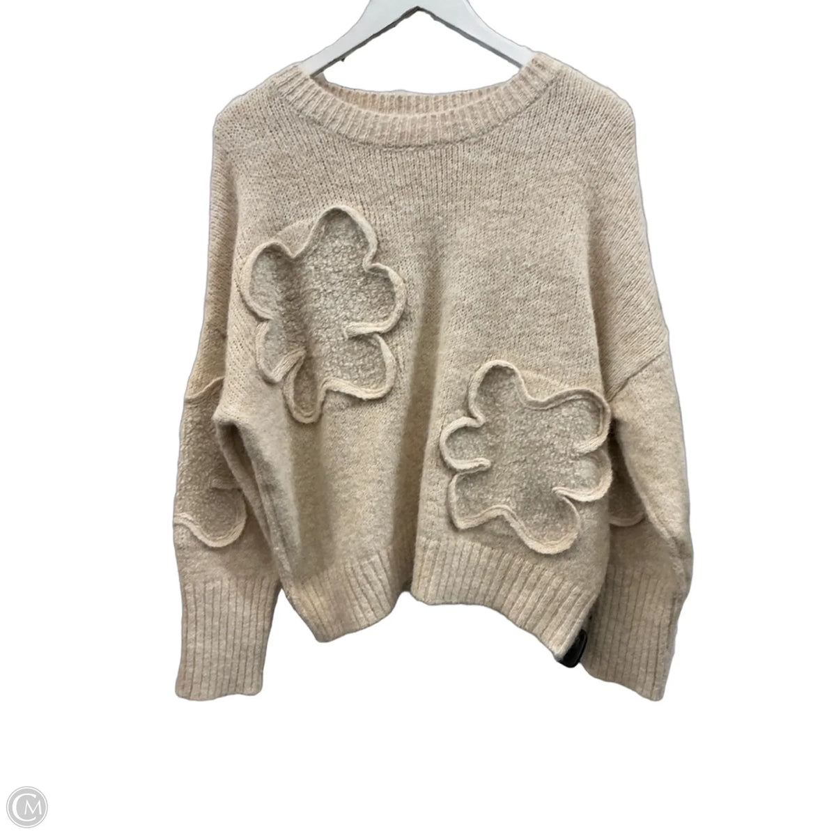 Sweater By Clothes Mentor In Cream, Size: S